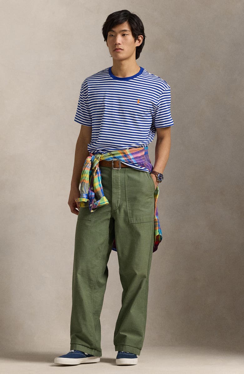 Polo Ralph Lauren Stripe Cotton Jersey T-Shirt, Alternate, color, 