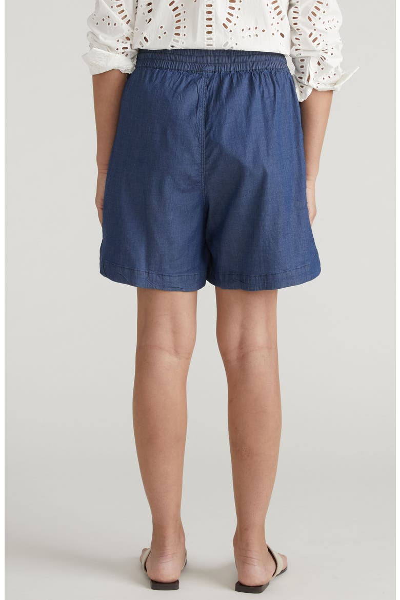 Perfect Stretch Tencel™ Lyocell Chambray Shorts, Alternate, color, MIDNIGHT BLUE