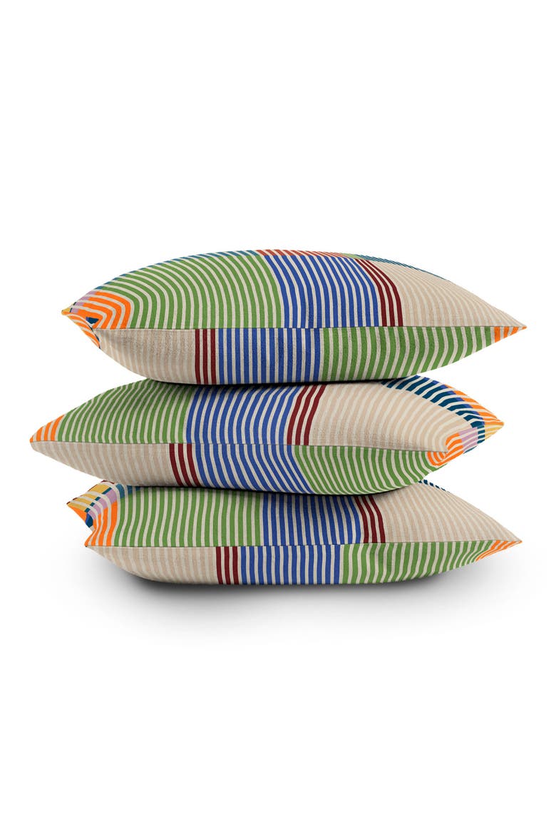 Linear Bauhaus Pattern Accent Pillow, Alternate, color, BLUE