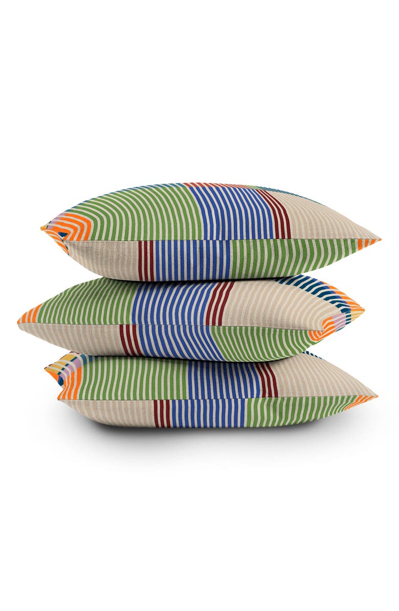 Deny Designs Linear Bauhaus Pattern Accent Pillow, Alternate, color, Blue