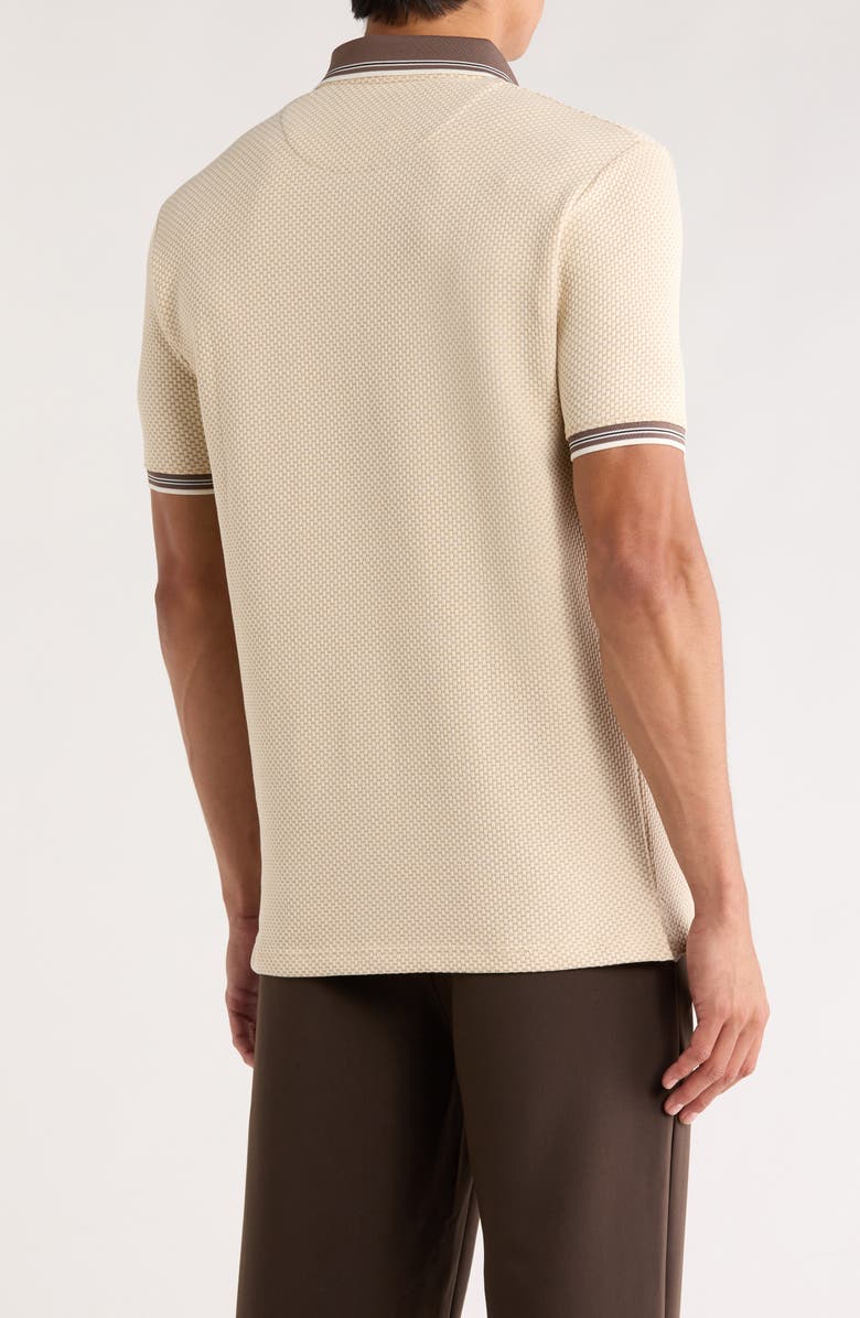 Cactus Man Textured Quarter Zip Knit Polo, Alternate, color, Cream