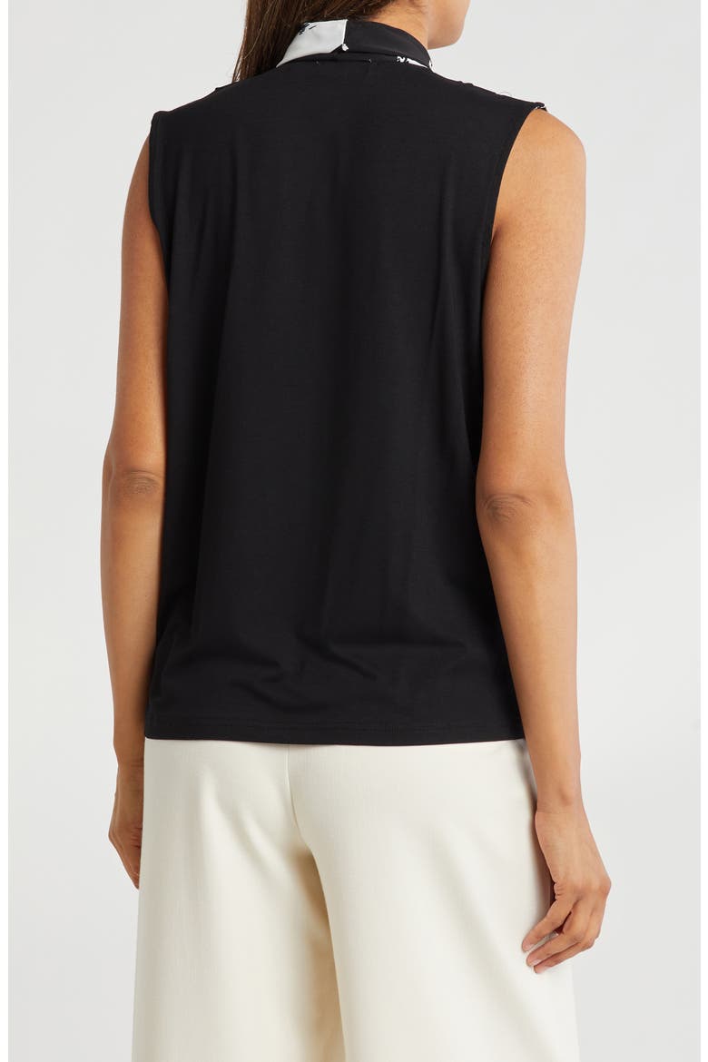 Drape Surplice Sleeveless Top, Alternate, color, BLACK