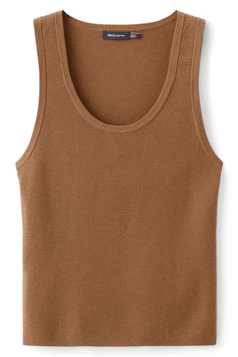 Wool & Cotton Sweater Tank, Alternate, color, TOBACCO BROWN