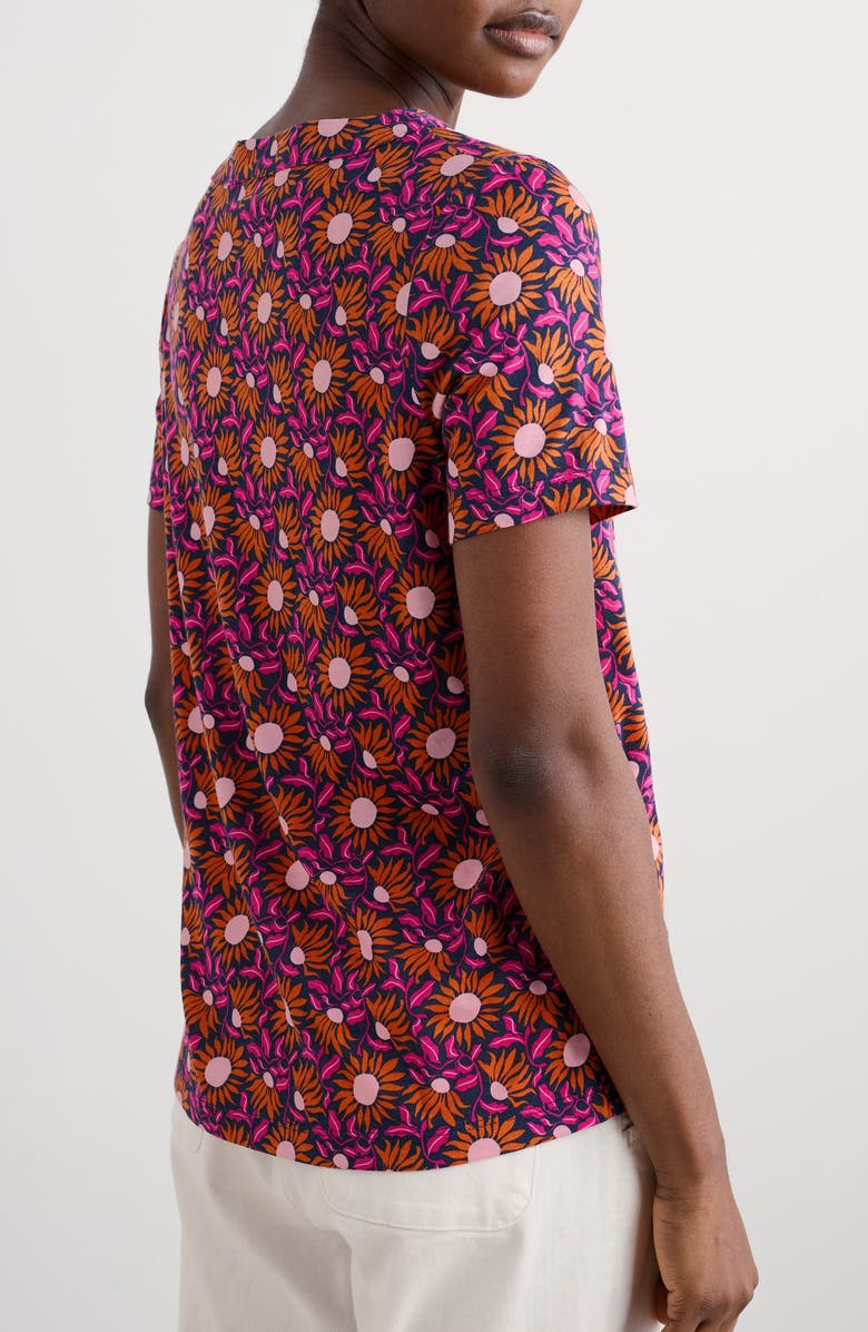 Seasalt Cornwall Barnoon Print Short Sleeve Shirt, Alternate, color, Bold Sunflower Maritime