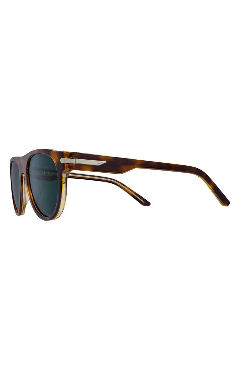 Nike Crescent III 54mm Round Sunglasses, Alternate, color, Tortoise / Green