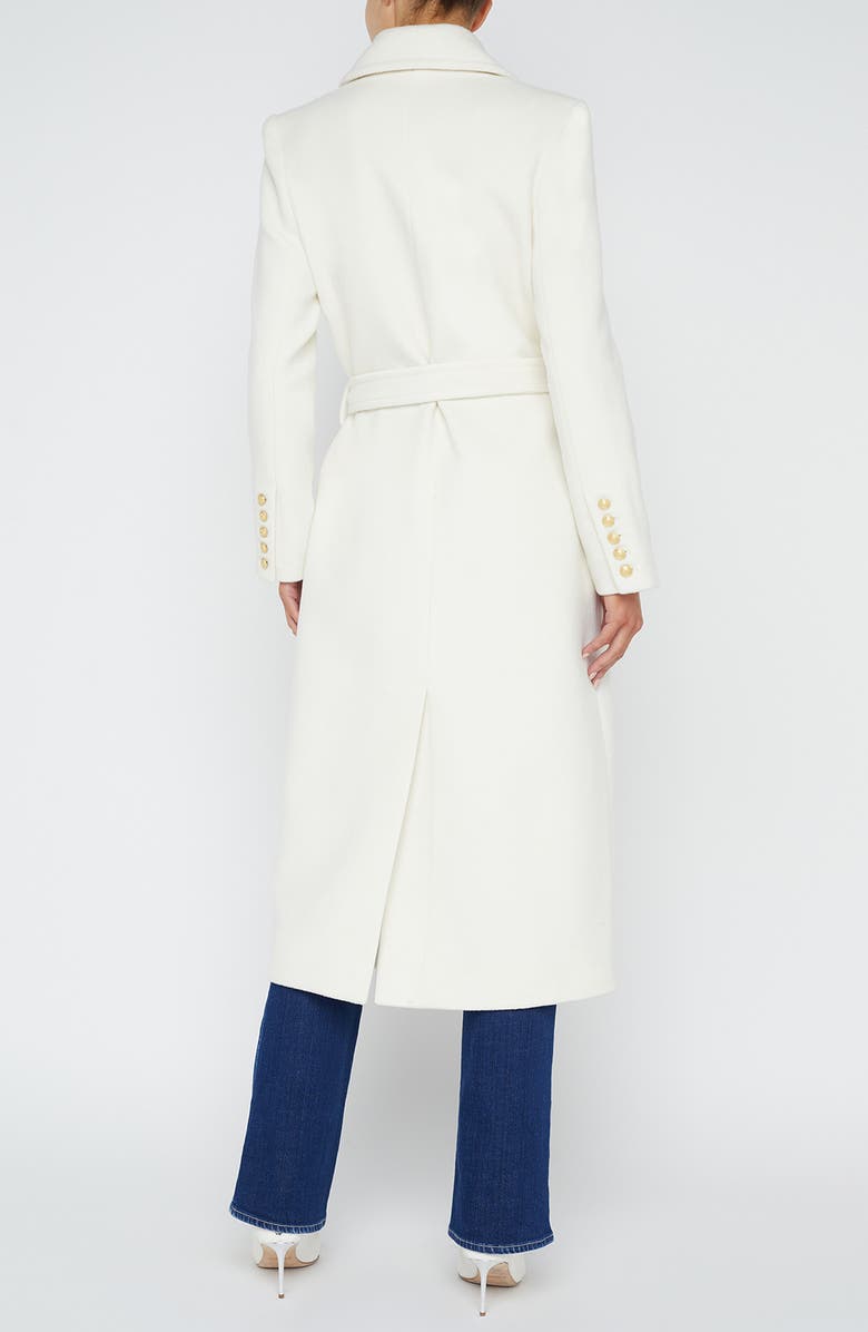 L'AGENCE Olina Belted Wool Blend Trench Coat, Alternate, color,