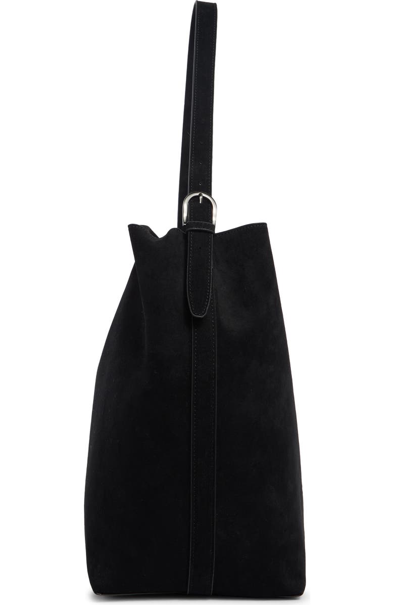 BCBG Slouchy Bucket Shoulder Bag with Pouch, Alternate, color, Black