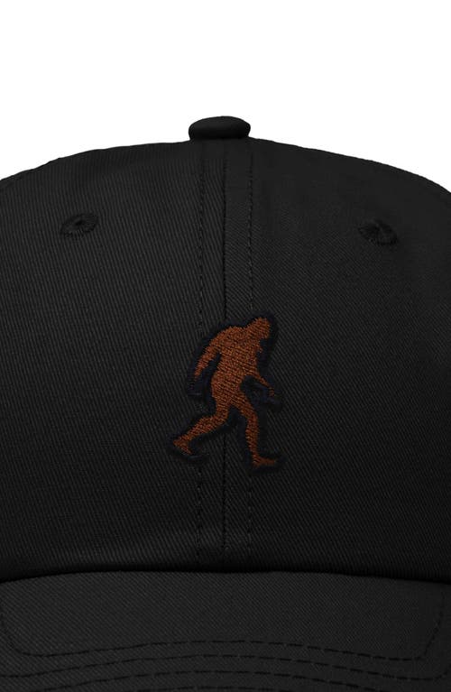 Dalix Sasquatch Embroidered Dad Hat In Black