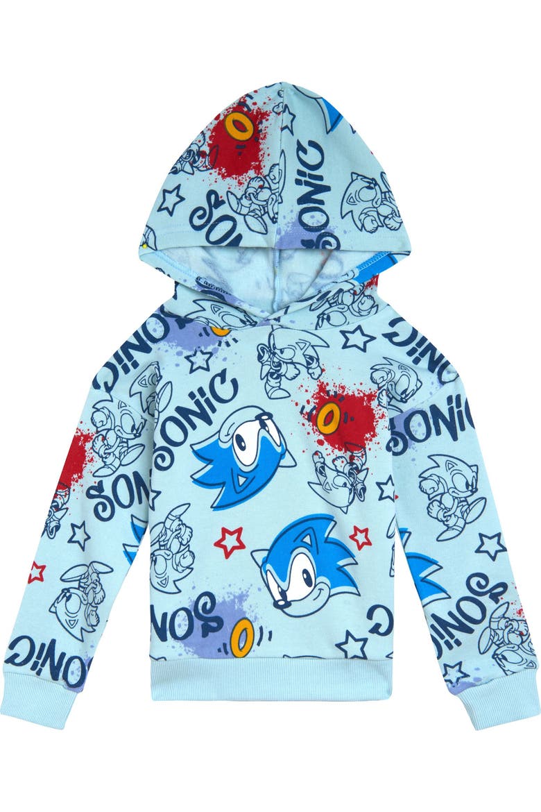 Sonic the Hedgehog 2-Piece Fleece Hoodie and Pants Set, Alternate, color, Sonic Light Blue