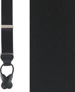 Trafalgar Dutton Solid Color Silk Button End Suspenders