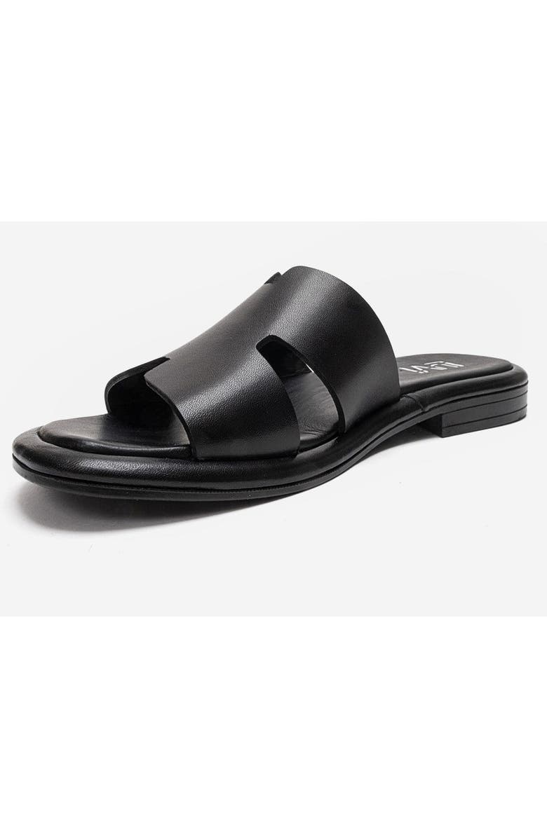 Forever & Always Shoes Brio Leather Slide, Alternate, color, Black