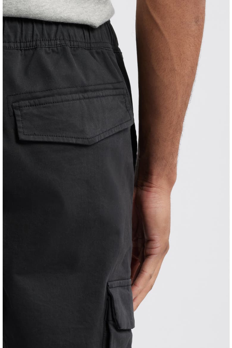 Jaiden Elastic Waist Cargo Pants, Alternate, color, BLACK