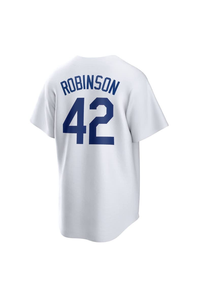 Men's Nike Jackie Robinson White Brooklyn Dodgers Cooperstown Collection Jackie Robinson Day Jersey, Alternate, color, White
