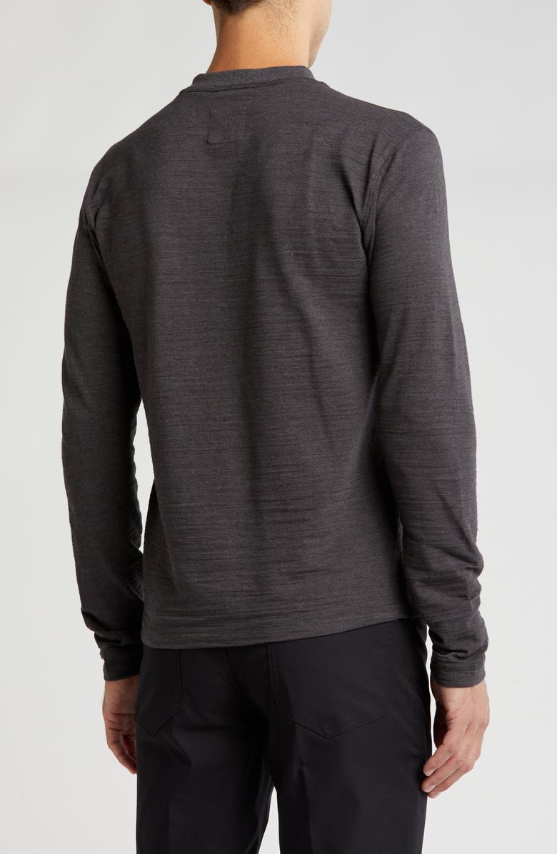 Vintage 1946 Slub Jersey Knit Long Sleeve Henley, Alternate, color, Charcoal Heather