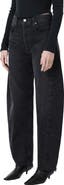 AGOLDE Luna Pieced High Waist Raw Hem Organic Cotton Barrel Jeans
