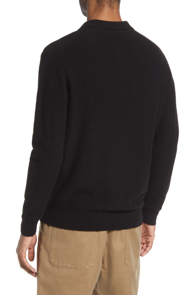 Vince Boiled Cashmere Johnny Collar Sweater, Alternate, color, 