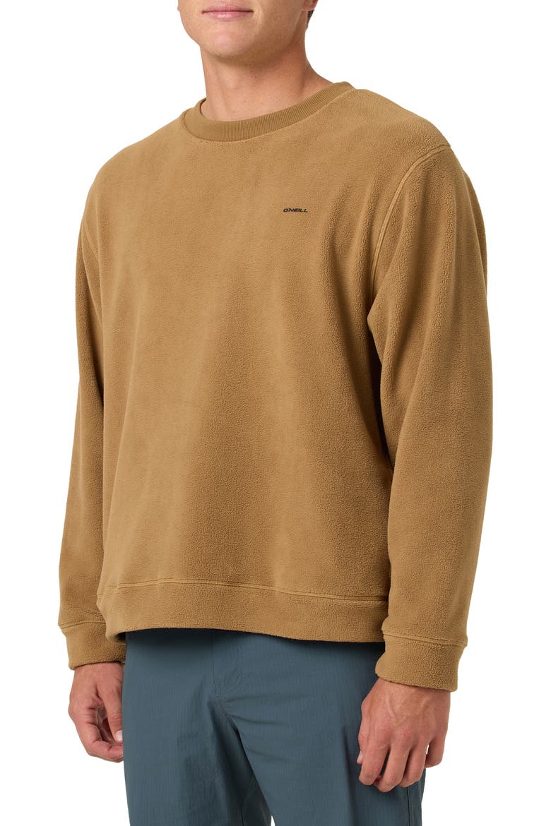 Traveler Superfleece Crewneck Sweatshirt, Alternate, color, DARK KHAKI