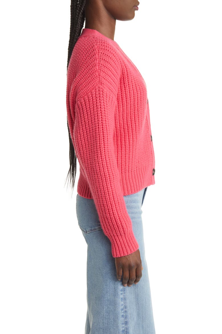 '70s Wool Cardigan, Alternate, color, POP ROSE