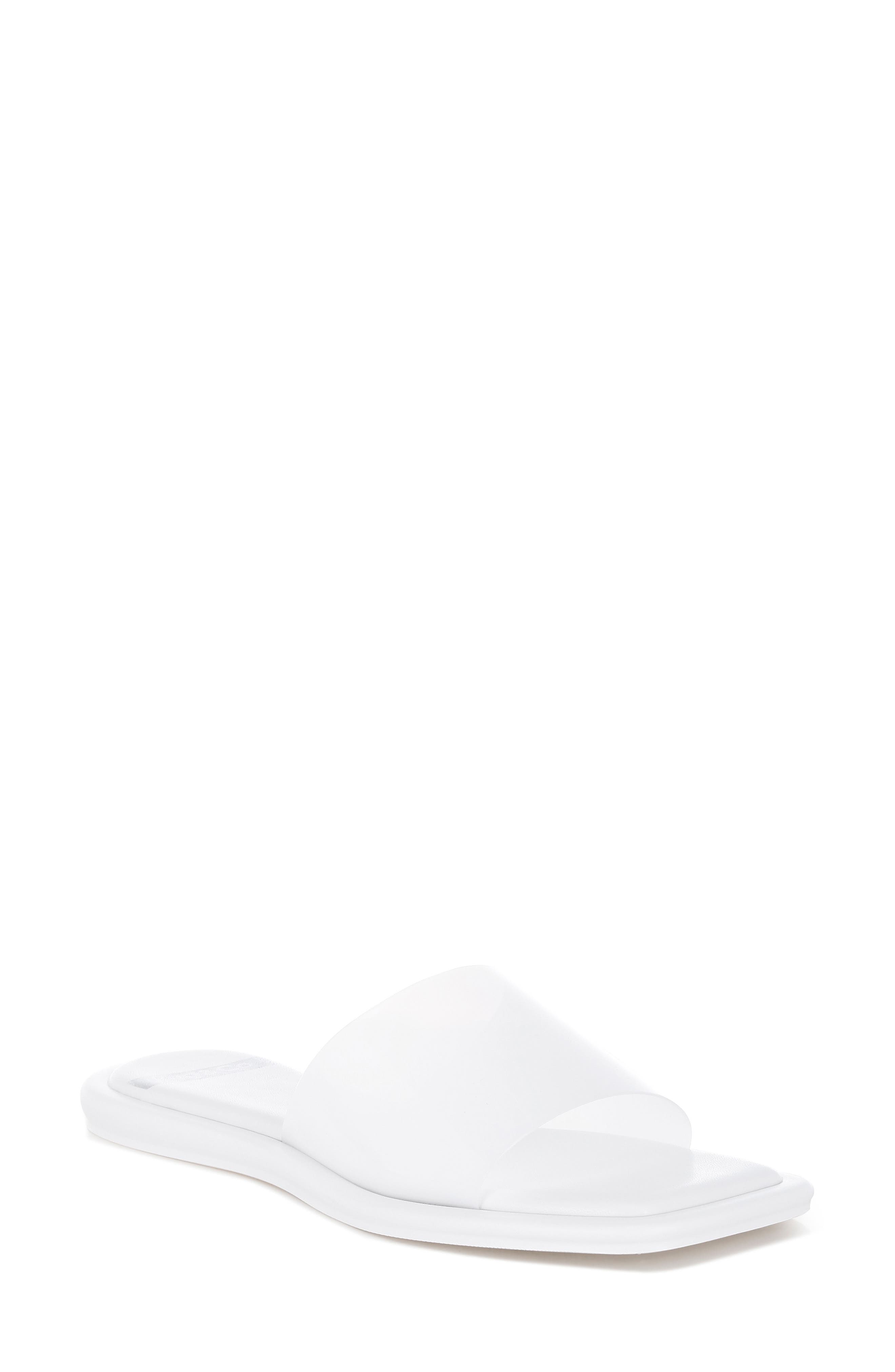 Aponi Slide Sandal, Main, color, WHITE