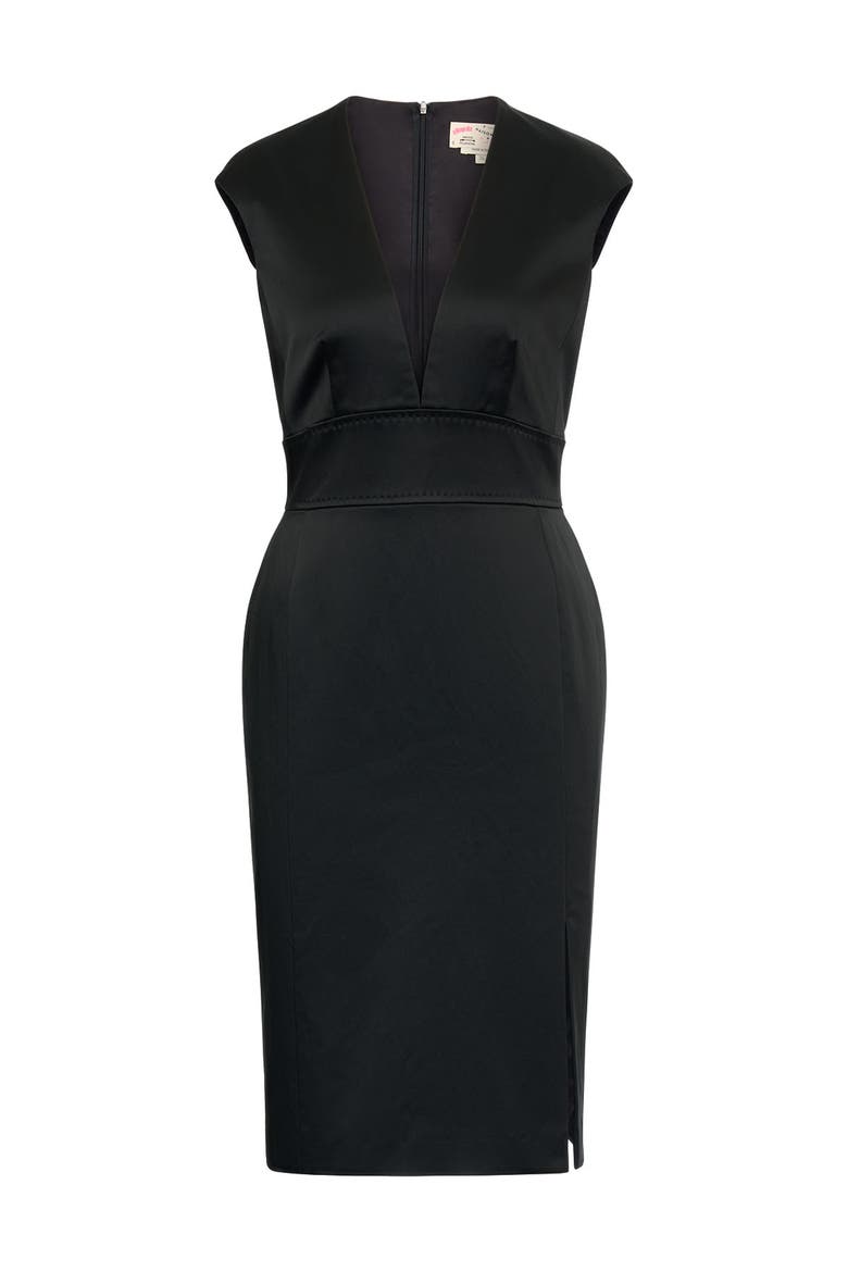 Satin Stretch Dress, Main, color, Black