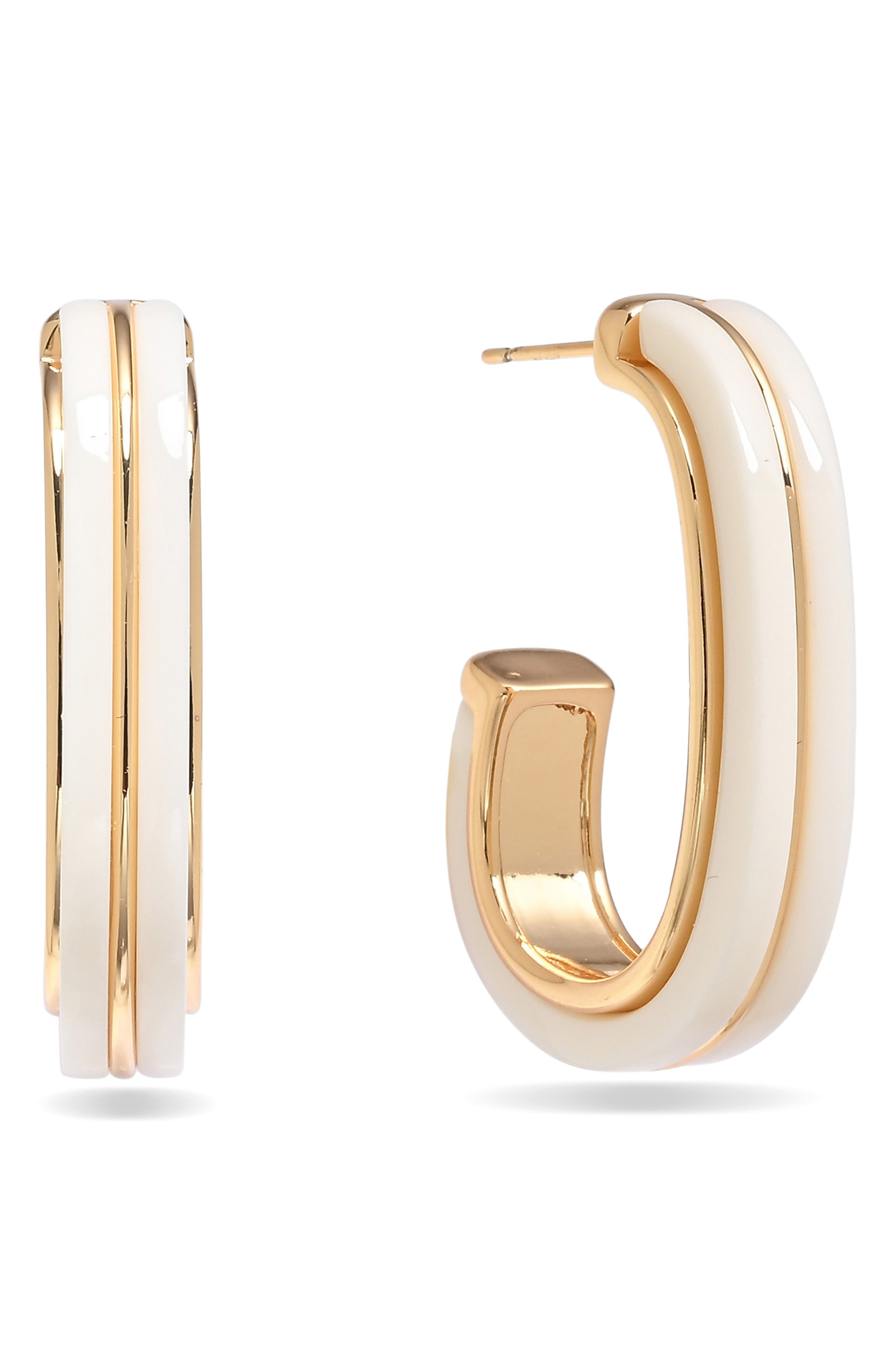 Bianca Enamel Hoop Earrings