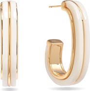 EYE CANDY LOS ANGELES Bianca Enamel Hoop Earrings