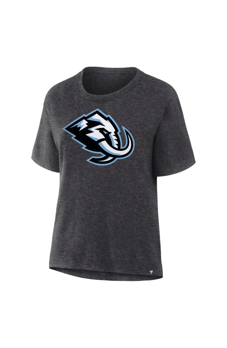 FANATICS Women's Fanatics  Heather Charcoal Utah Mammoth Primary Logo Legacy T-Shirt, Alternate, color, Heather Charcoal