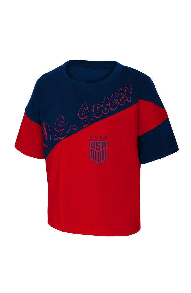 Outerstuff Girls Youth Red/Blue USWNT Power Up T-Shirt, Alternate, color,