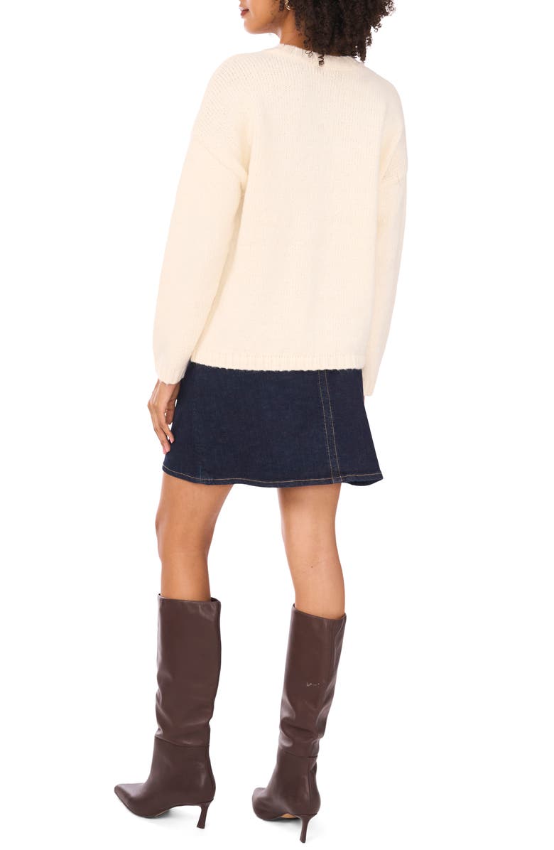 Vince Camuto Leopard Print Sweater, Alternate, color, 