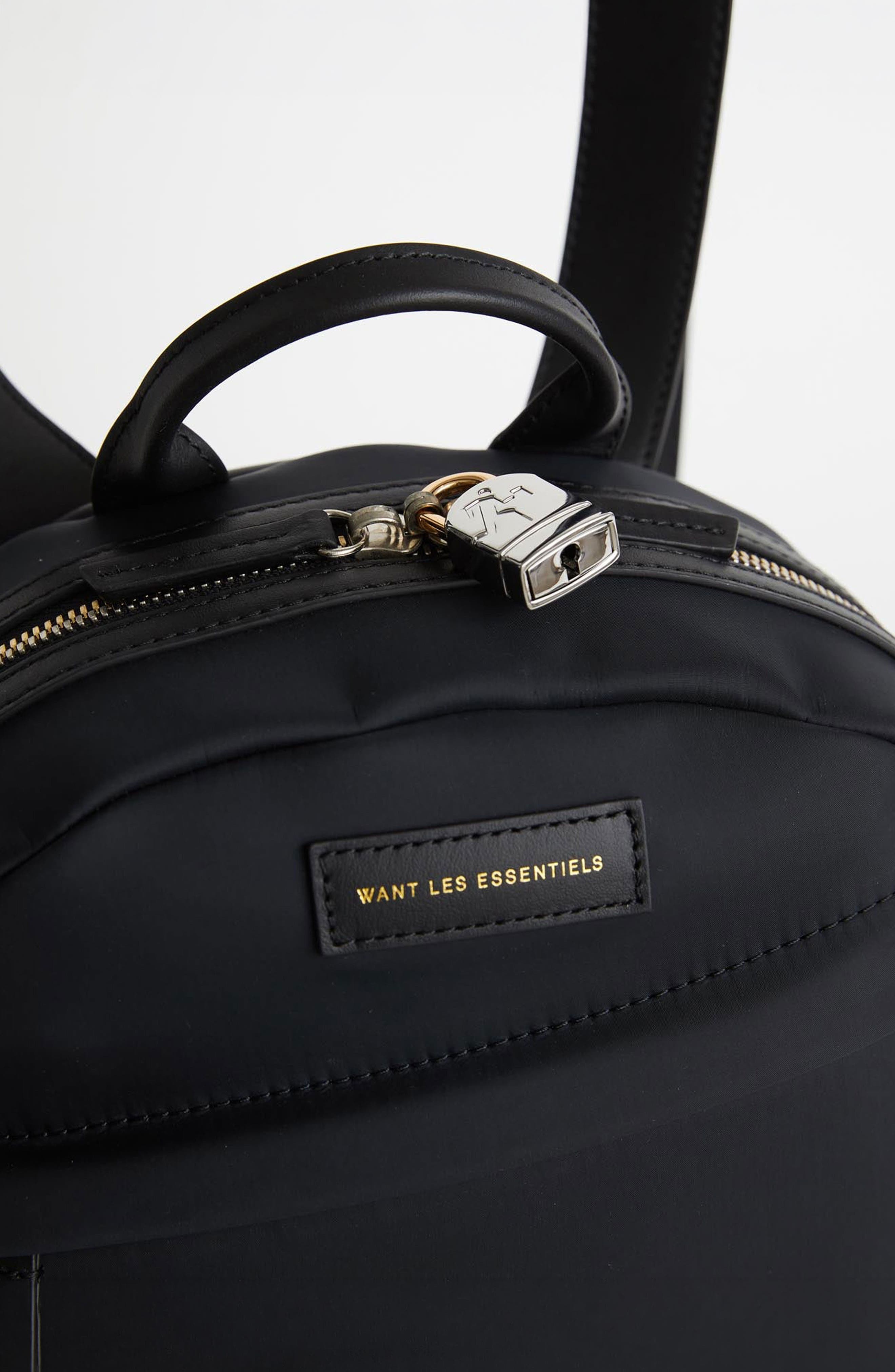 WANT Les Essentiels Mini Piper Nylon Backpack, Alternate, color, Black Nylon/ Jet Black