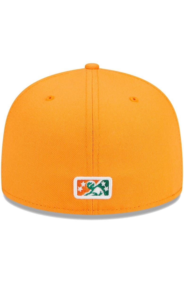 New Era Men's New Era Orange Arkansas Travelers Theme Nights Arkansas Mad Mallards  59FIFTY Fitted Hat, Alternate, color, 