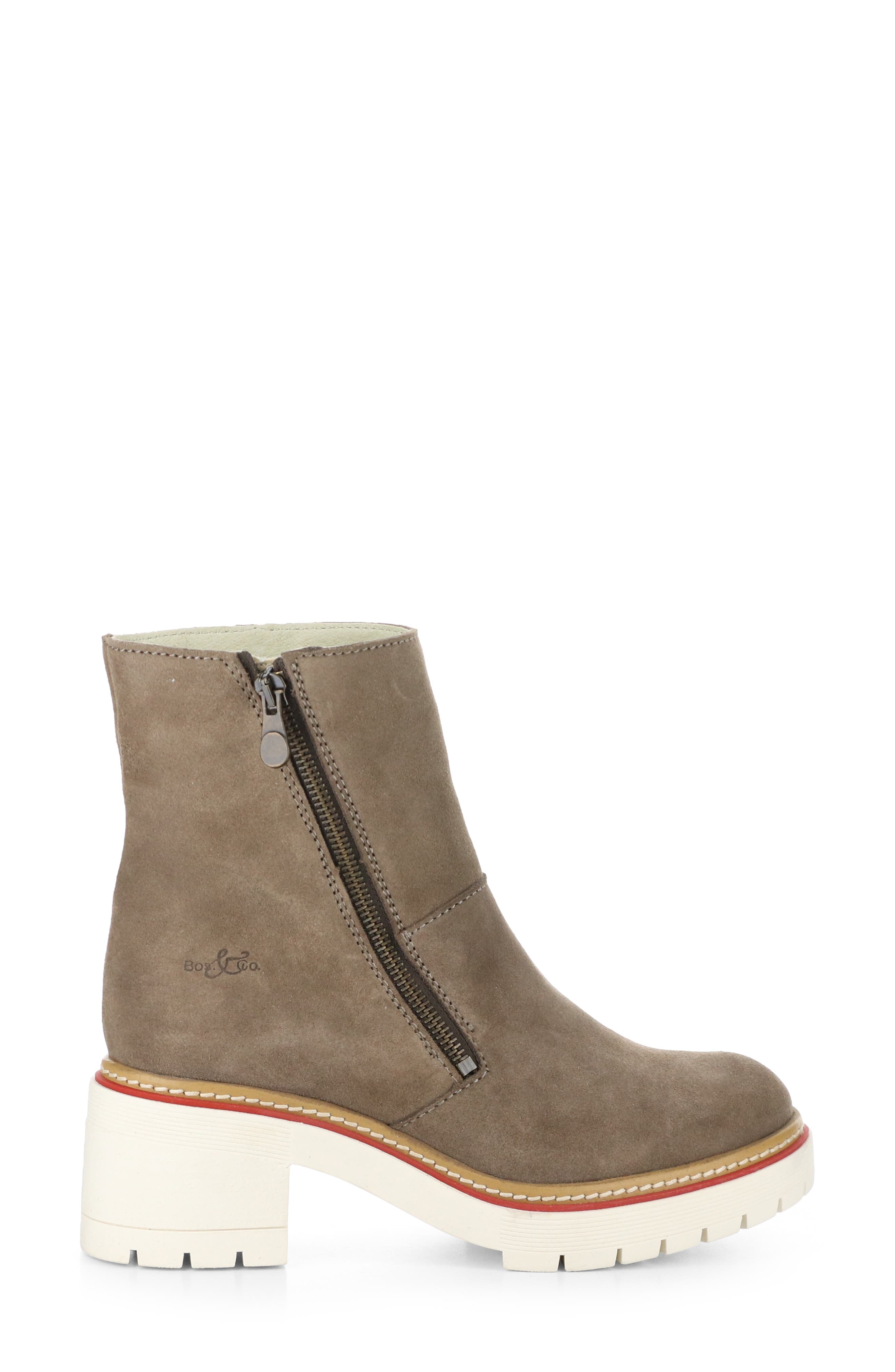 Zap Waterproof Suede Bootie, Alternate, color, TAUPE SUEDE