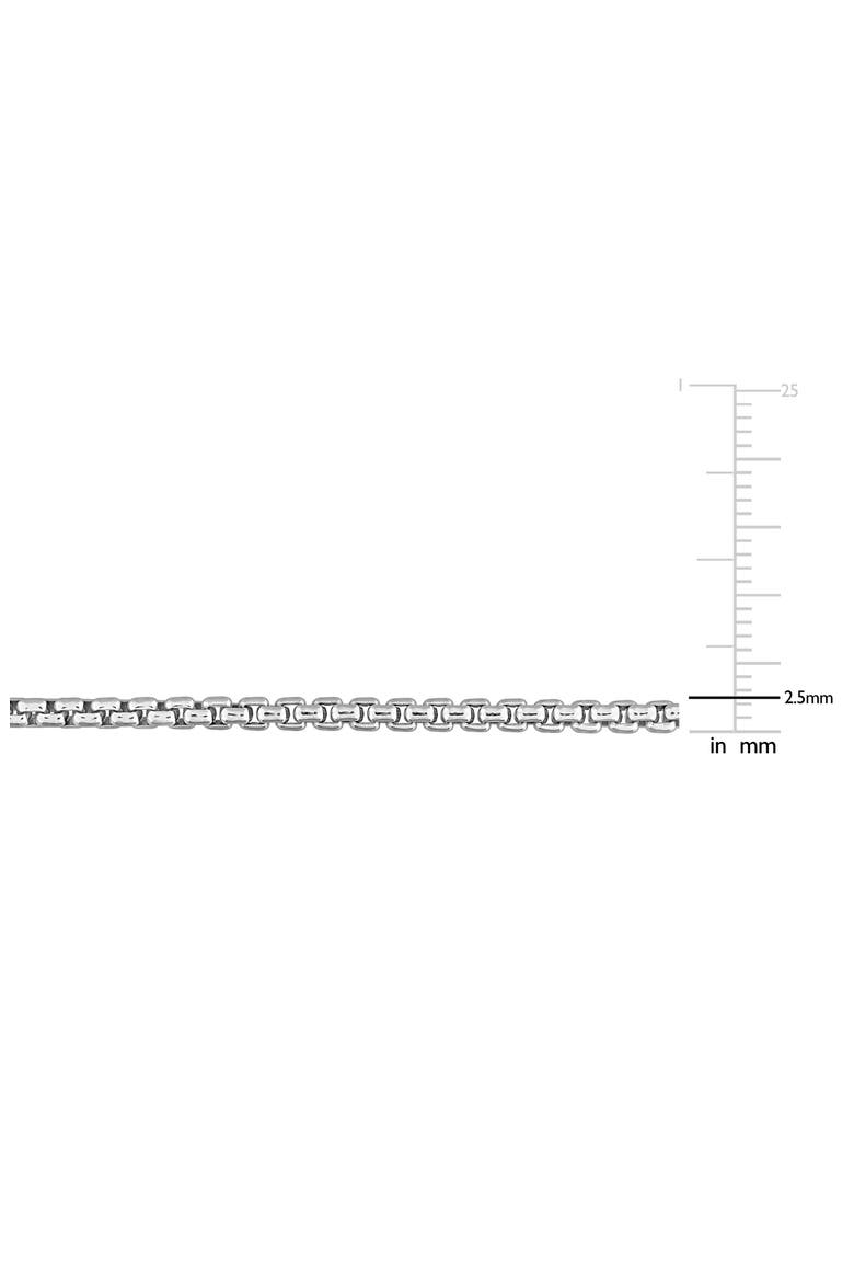 Box Link Chain Necklace, 2.5mm, Alternate, color, SILVER