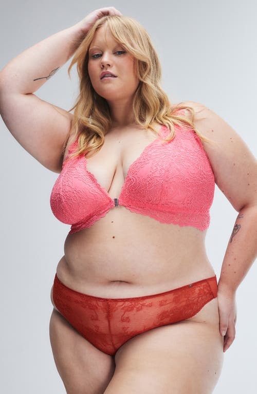 Savage X Fenty Top Drawer Lace Thong In Pink