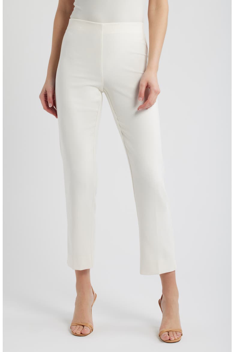 Hollywood Waist Ankle Pull-On Pants, Main, color, WHITE DOVE