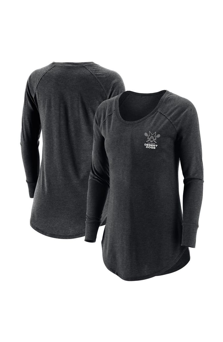 ADPRO Sports Women's Black Las Vegas Desert Dogs Primary Logo Long Sleeve T-Shirt, Alternate, color, Black
