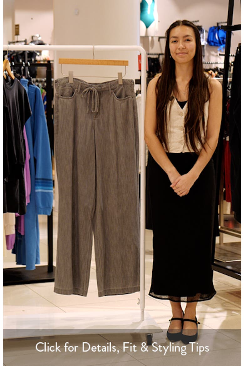 Teresa Drawstring Waist Wide Leg Jeans video