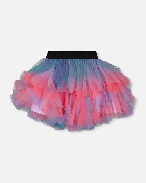 Deux Par Deux Multi Layer Mesh Skirt In Multi