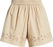 Treasure & Bond Embroidered Poplin Shorts