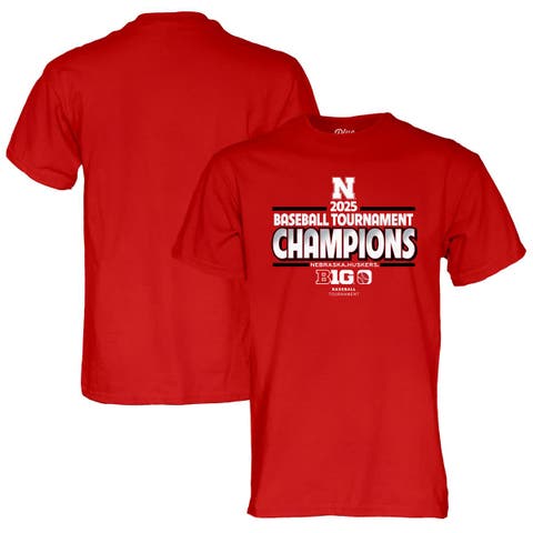 Unisex Blue 84 Scarlet Nebraska Huskers 2025 Big Ten Baseball Conference Tournament Champions T-Shirt