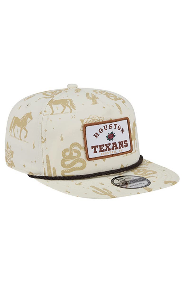 New Era Men's New Era  Cream Houston Texans Desert Rose 19TWENTY Adjustable Hat, Alternate, color, Cream
