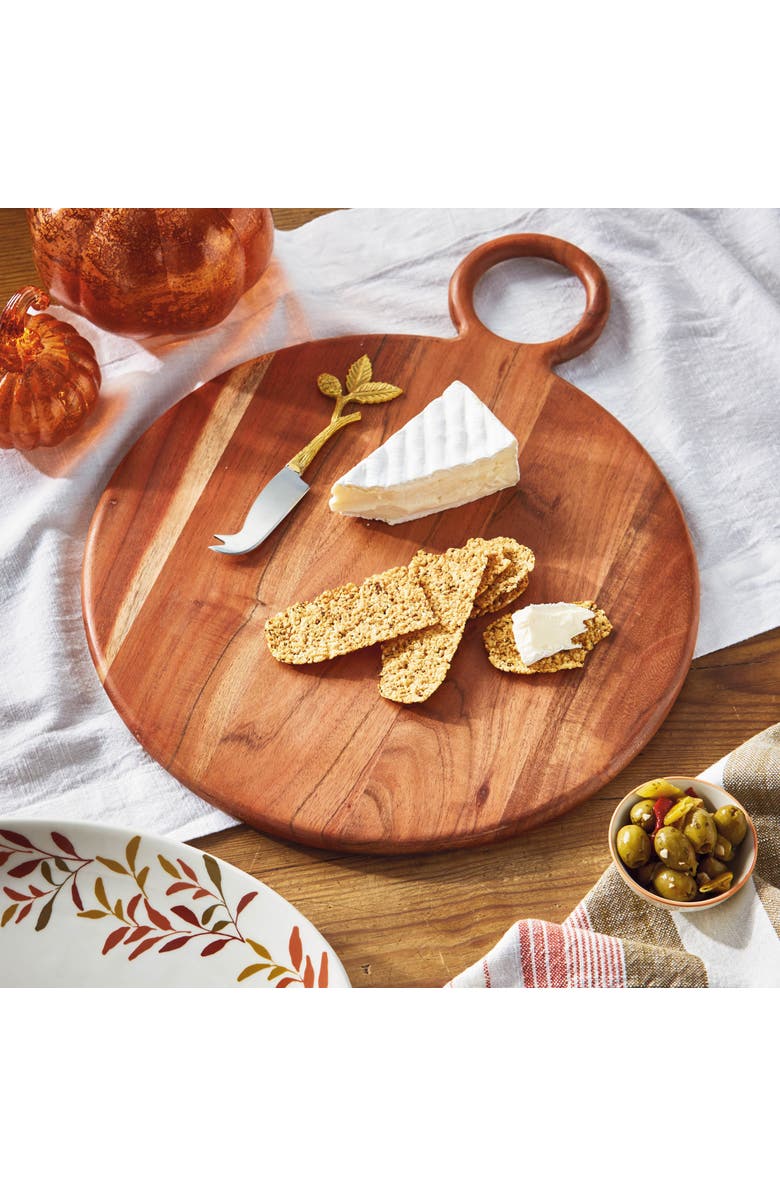 tag Natural Wood Loop Round Serving Tray for Everyday Use, Alternate, color, Beige