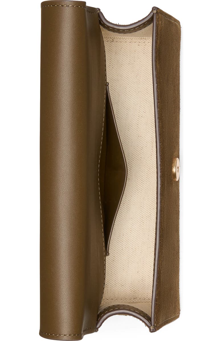 Kate Spade New York mini deco suede convertible chain crossbody bag, Alternate, color, Burnt Sage