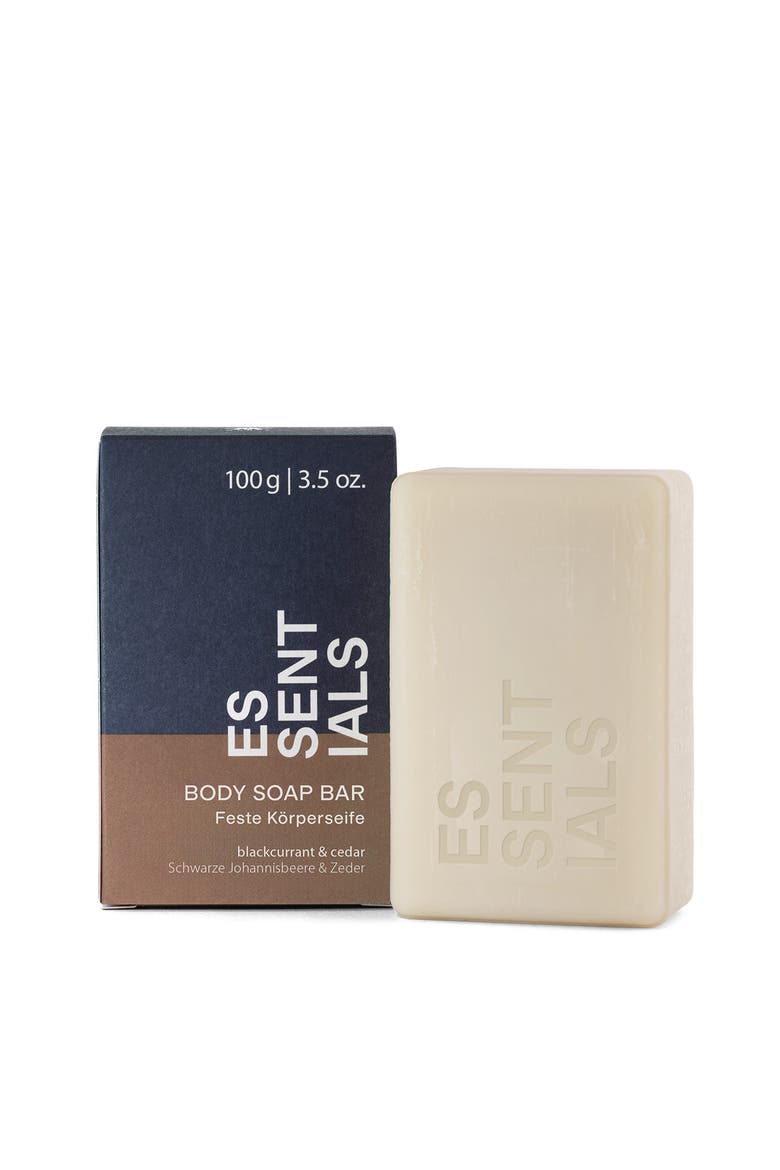 Essentials Blackcurrant & Cedar Body Soap, Main, color, White