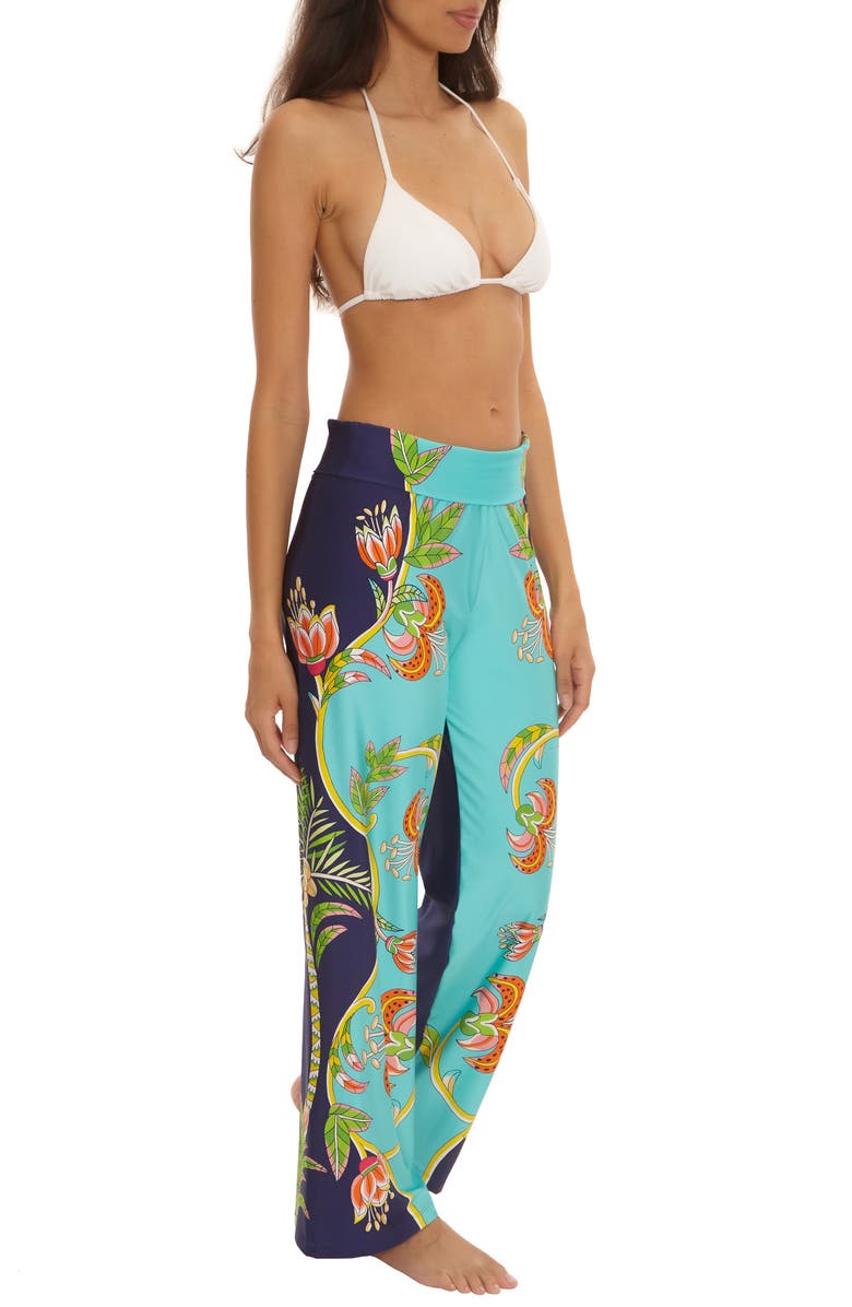 Trina Turk Flamingo Cover-Up Pants, Alternate, color, 