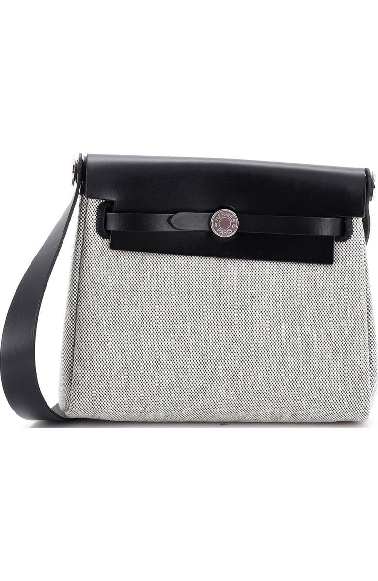 Pre-Owned Hermes Herbag Zip Toile and Leather 20, Main, color, Noir