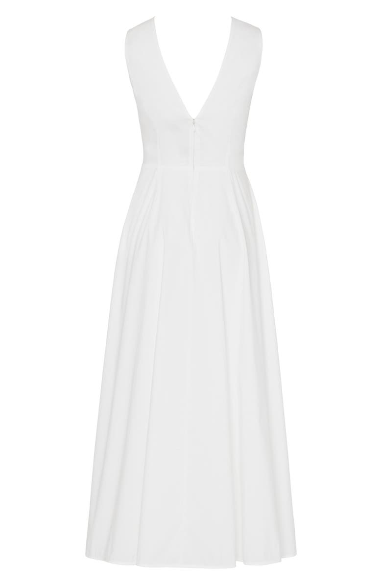 Milly Nidra Cutout Stretch Cotton Poplin Maxi Dress, Alternate, color, 