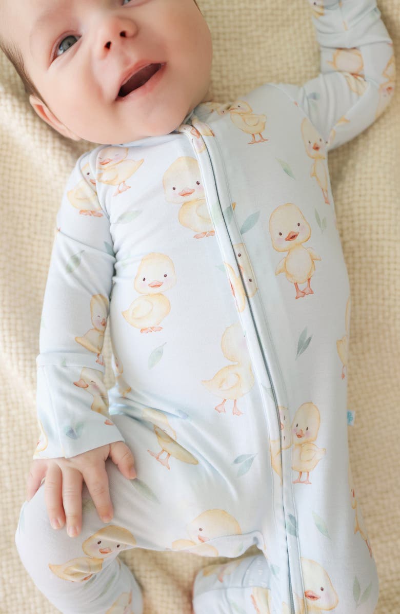 Posh Peanut Edwin Convertible Zip Footie, Alternate, color, Blue