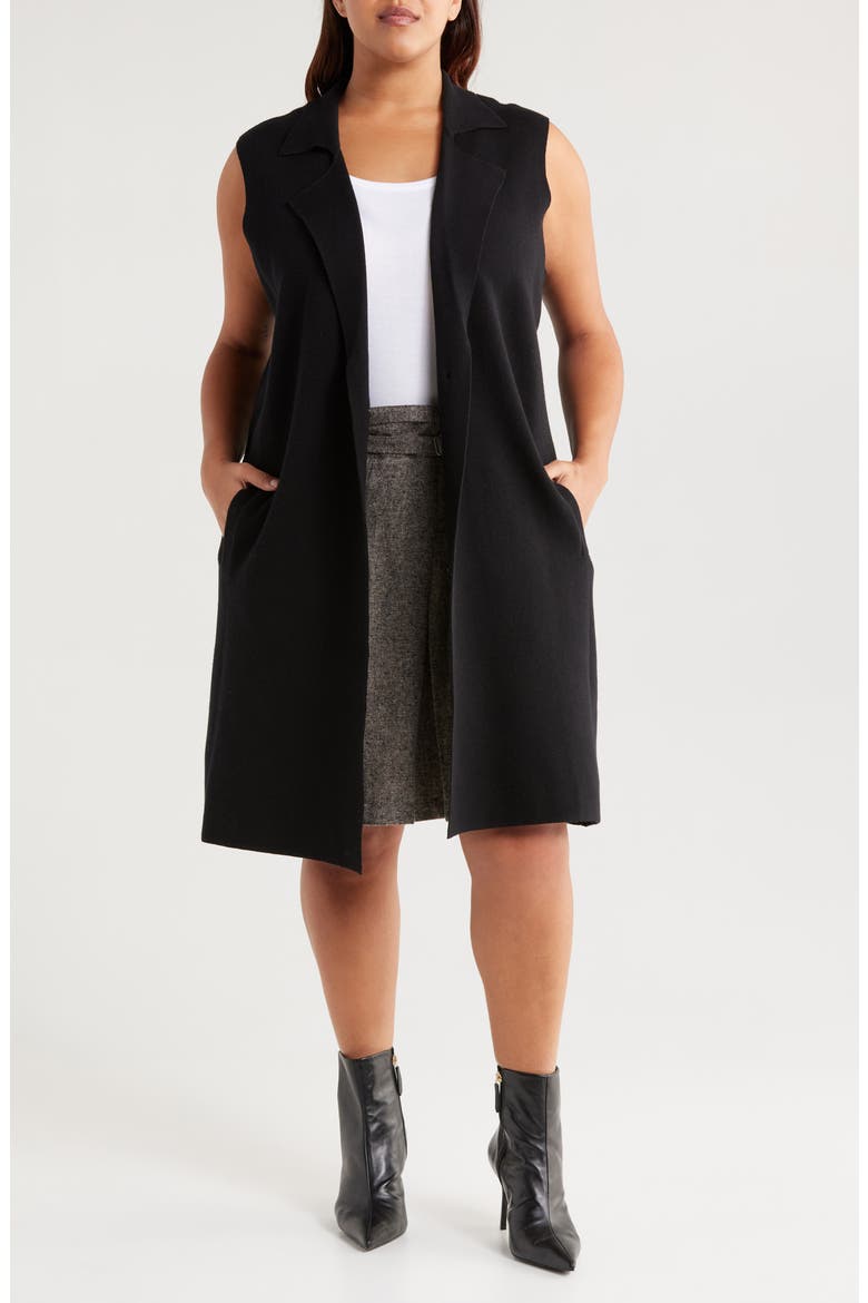 Whitney Longline Vest, Main, color, BLACK