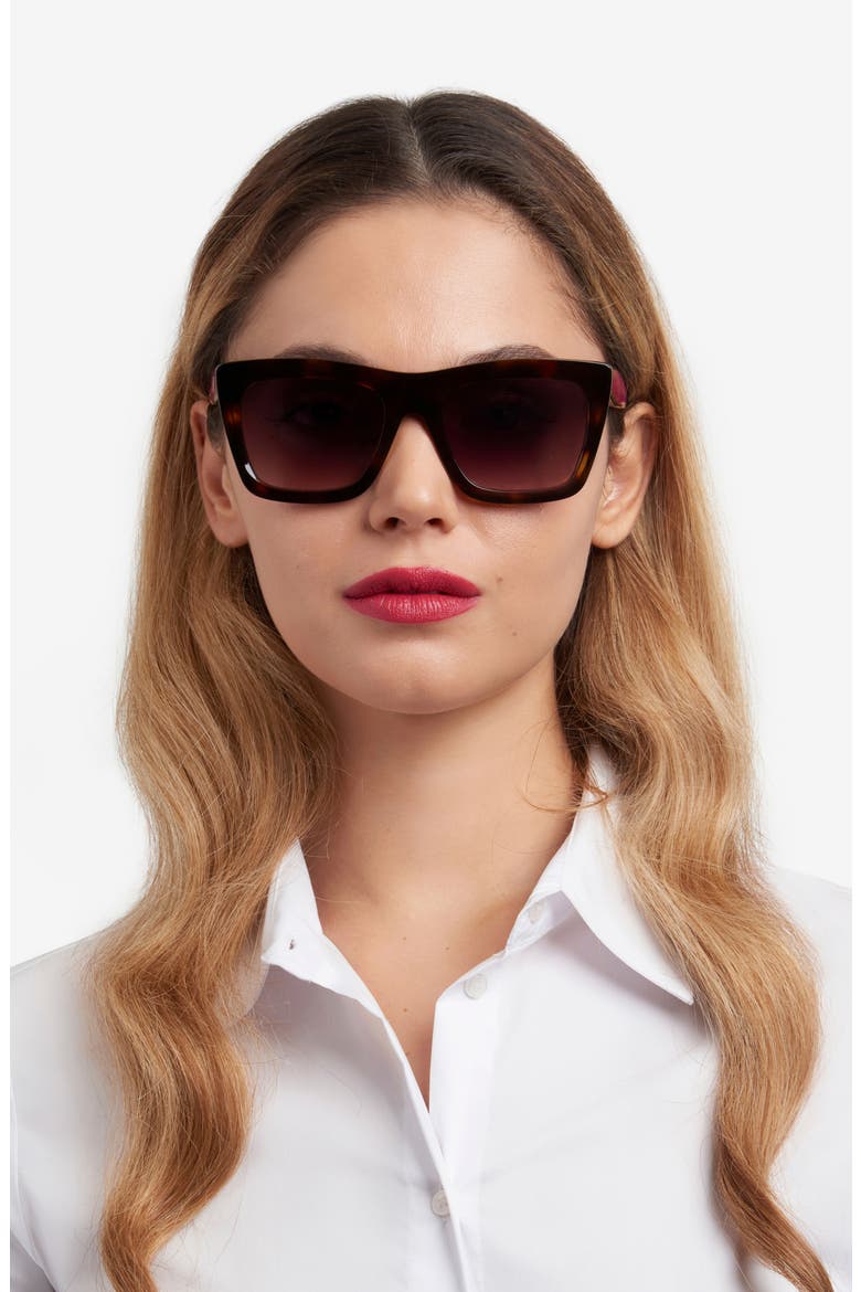 Her 0226/S 53mm Gradient Rectangular Sunglasses, Alternate, color, 00T4-HA